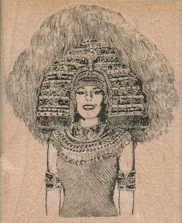 Cleo in HeadDress 2 1/2 x 3-0