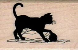 Cat Playing With Yarn 1 1/4 x 1 3/4-0