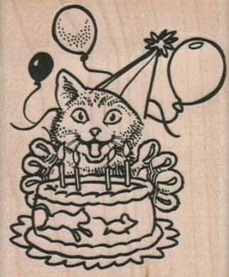 Birthday Kitty 2 1/2 x 3-0