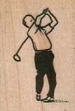 Man Golfing 1 1/4 x 1 3/4-0