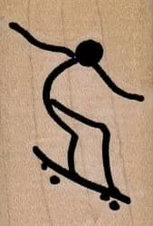 SkateBoarder Figure Arms Out 1 1/4 x 1 3/4-0