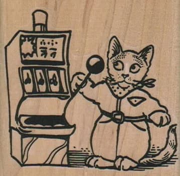 Cat Playing Slots 2 1/2 x 2 1/2-0