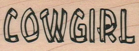 CowGirl (Word) 1 1/4 x 3-0