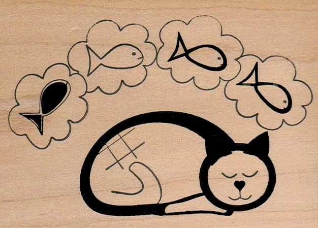 Dreaming Cat 3 1/4 x 4 1/4-0