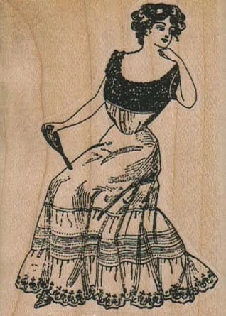 Woman With Hair Brush 2 1/4 x 3-0