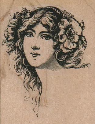 Beautiful Hibiscus Lady 2 1/4 x 2 3/4-0