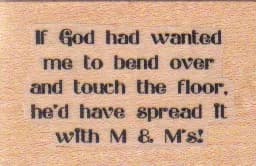 IF God Had Wanted/M & Ms 1 1/4 x 1 3/4-0