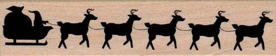 Santa and His Sleigh 1 x 3 3/4-0