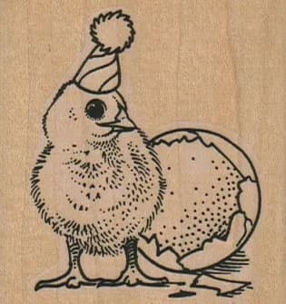 Party Chicken Just Got Laid 2 1/4 x 2 1/4-0