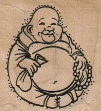 Happy Buddha 2 1/4 x 2 1/4-0