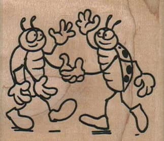 Two Bugs Meeting 2 1/4 x 2-0