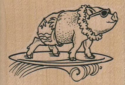 Hawaiian Pig Surfing 3 x 2-0