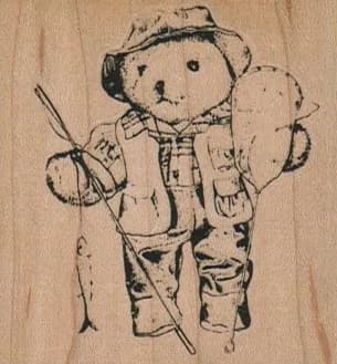 Bear Fisherman/Small 2 1/4 x 2 1/4-0