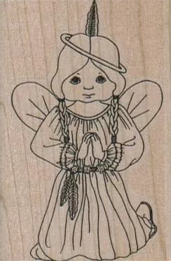 Feather Angel Kneeling 1 3/4 x 2 1/2-0