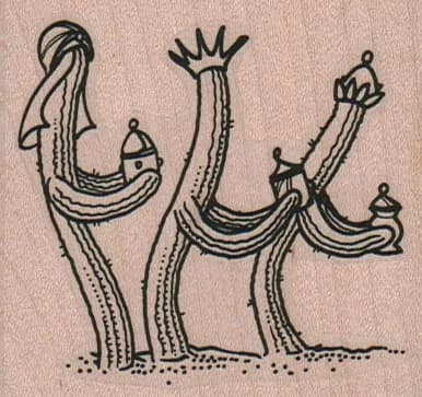 Three Wise Cacti 2 3/4 x 2 1/2-0