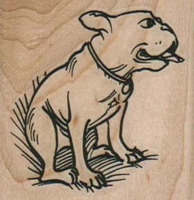 French BullDog Tongue Out 2 x 2-0