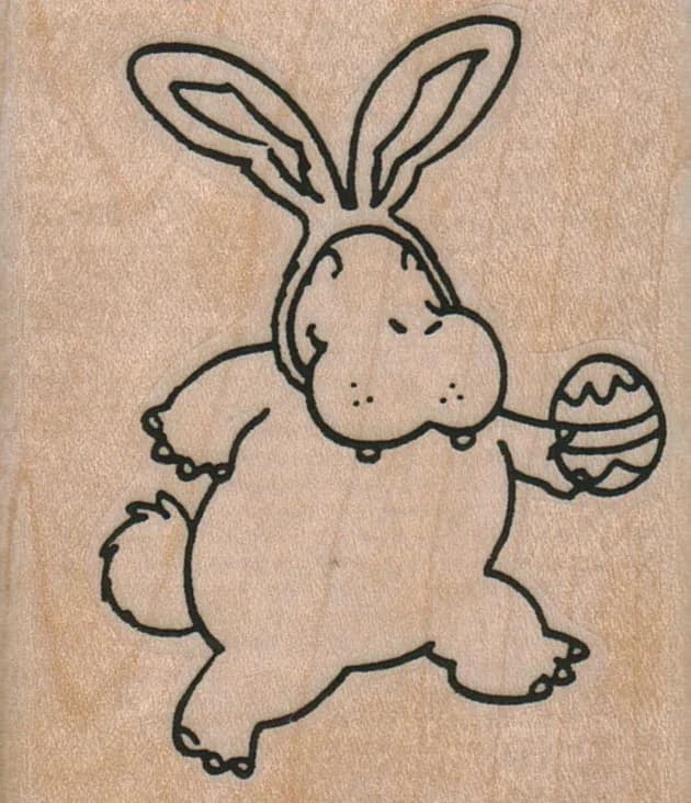 Easter Bunny Hippo 2 1/4 x 2 1/2-0