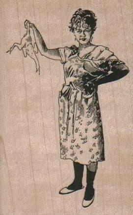 Lady With Chicken/Turkey 2 x 3-0