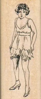 Bloomers And Garter Lady 1 1/4 x 3-0