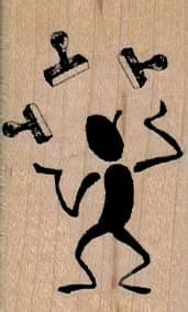 Juggling Rubber Stamps 1 1/4 x 2-0