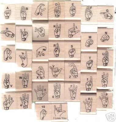 Sign Language Alpha/Num Mounted-0