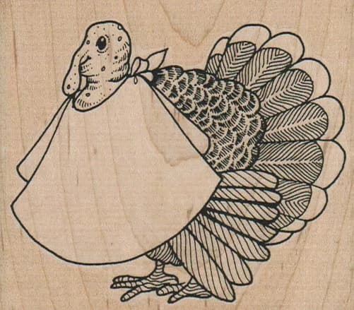 Turkey With Bib 3 1/2 x 3-0