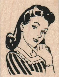 Lady Tilting Head 1 3/4 x 2 1/4-0