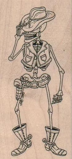 Skeleton Cowboy 1 3/4 x 3 1/2-0
