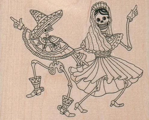 Dancing Skeletons 3 1/2 x 2 3/4-0