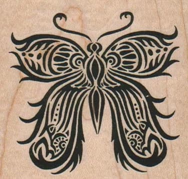Tribal Butterfly Solid 2 3/4 x 2 1/2-0