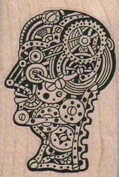 Steampunk Head Large 1 3/4 x 2 1/2-0