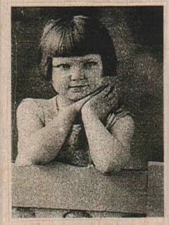 Folded Hands Girl Photo 1 3/4 x 2 1/4-0