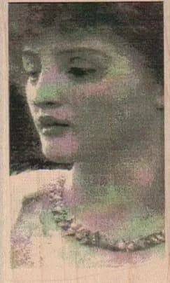 Lady With Pearls Photo 1 3/4 x 2 3/4-0