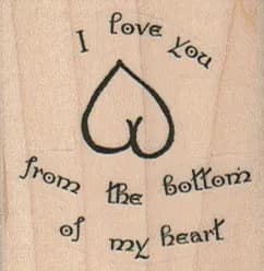 I Love You From The Bottom 1 3/4 x 1 3/4-0