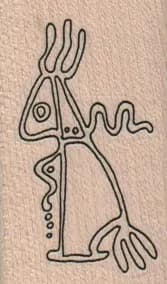 Petroglyph Bunny Rabbit 1 1/4 x 2-0