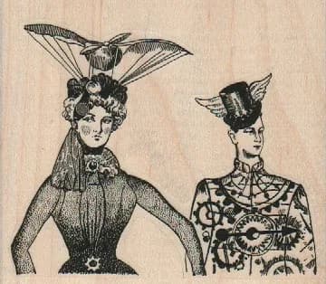 Steampunk Couple 3 3/4 x 3 1/4-0