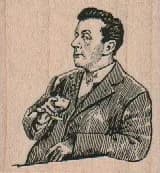 Man With Wine 1 3/4 x 1 3/4-0