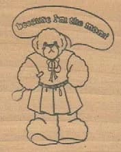 Daisy Kingdom Rubber Stamps by Stamp Affair- Bear Mom 2 x 2 1/2-0