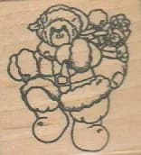 Daisy Kingdom Rubber Stamps by Stamp Affair- Bear Santa 2 x 1 3/4-0