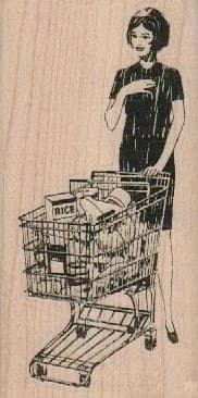Shopping Cart Lady 2 x 3 3/4-0