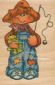 Stamp Affair Gould Creations J1091 Fisherboy 3 x 2-0