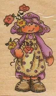 Stamp Affair Gould Creations Flower Girl 3 1/2 x 2-0