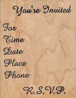 Rosebud Rubber Stamps You're Invited 2 1/2 x 3 1/4-0