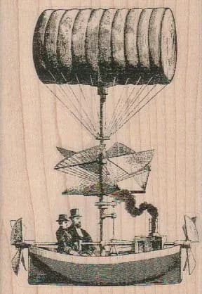 Steampunk Flying Machine 3 x 4 1/4-0