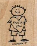Stampin' Up Thank You Boy 1 1/2 x 1 3/4-0
