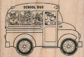 Bunny School Bus 3 x 2-0