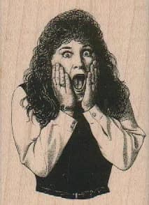 Surprised Woman 2 1/4 x 3-0