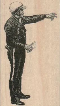 Policeman Pointing 2 1/4 x 3 3/4-0