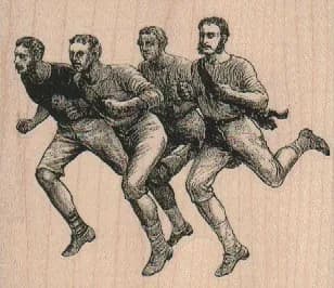 Four Running Men 3 1/4 x 2 3/4-0