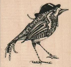 Bird In Hat 3 x 2 3/4-0